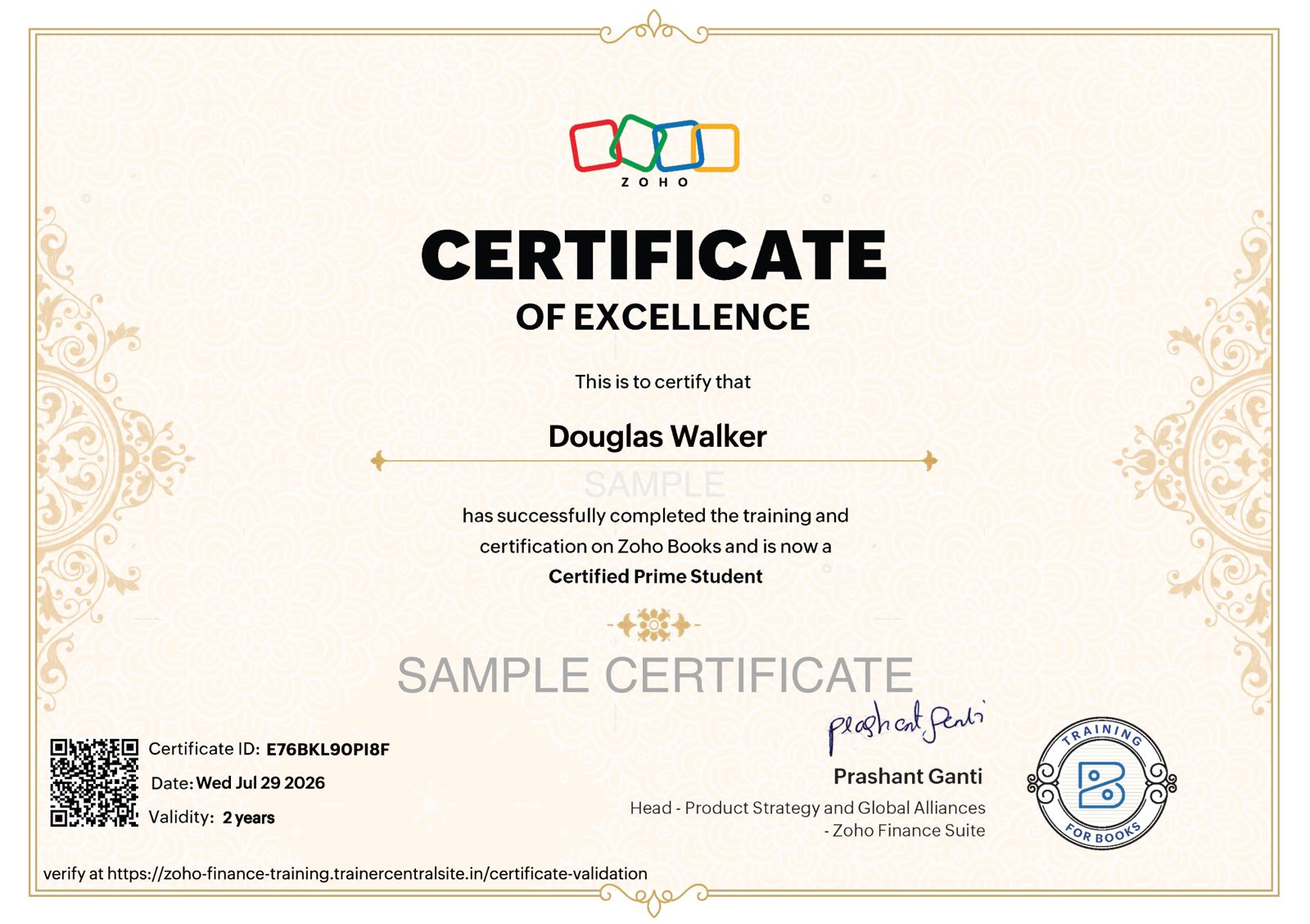 Student Certificate
